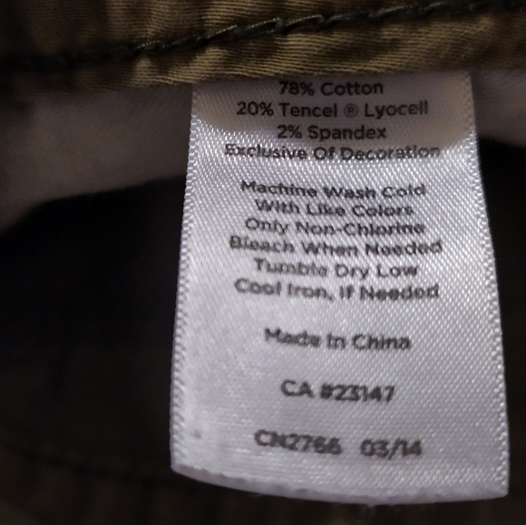 Talbots green olive pants - Picture 2 of 8